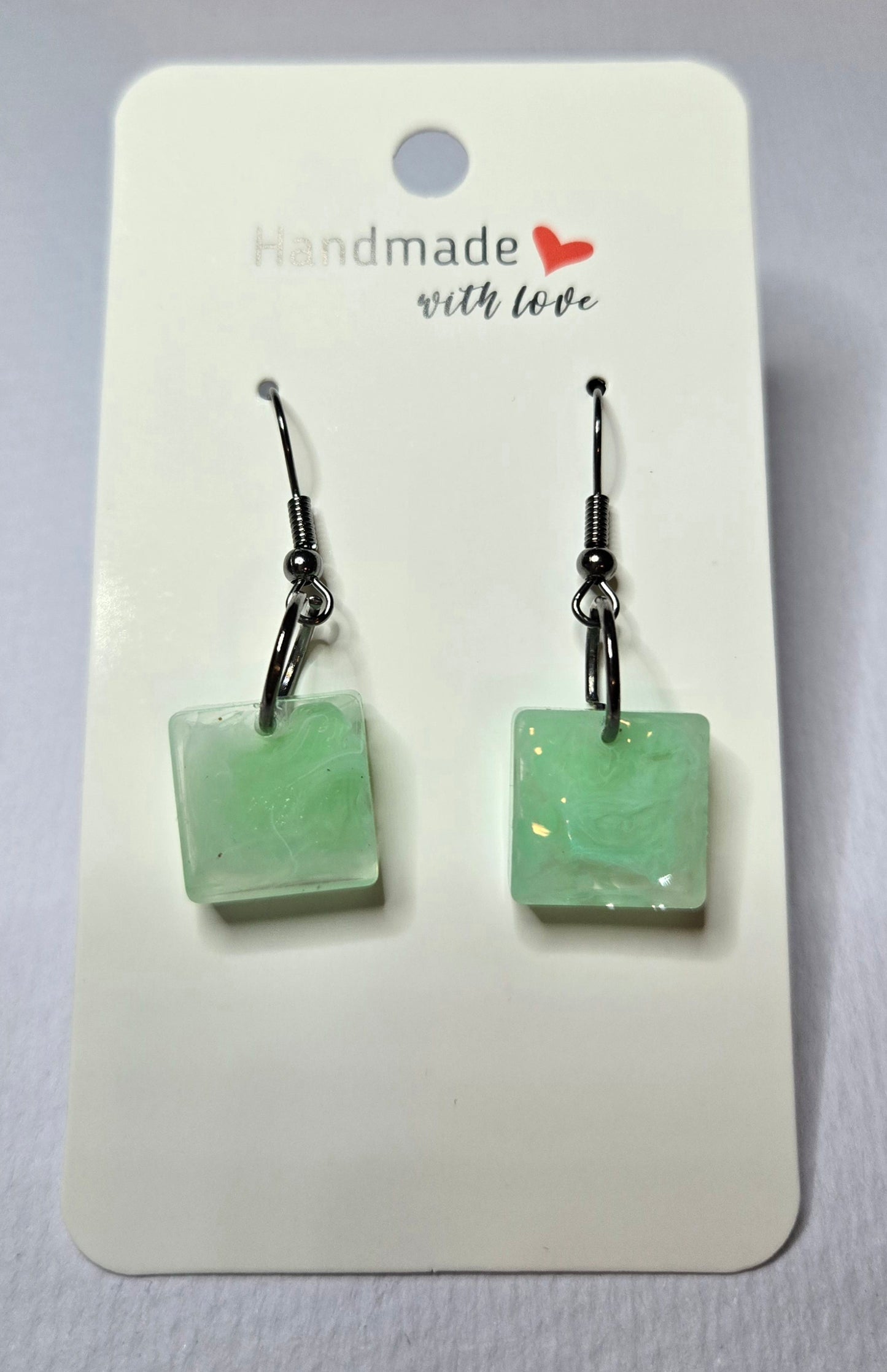 Jade Drop Earrings Resin