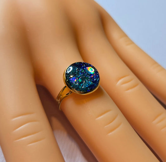 Blue Resin Ring