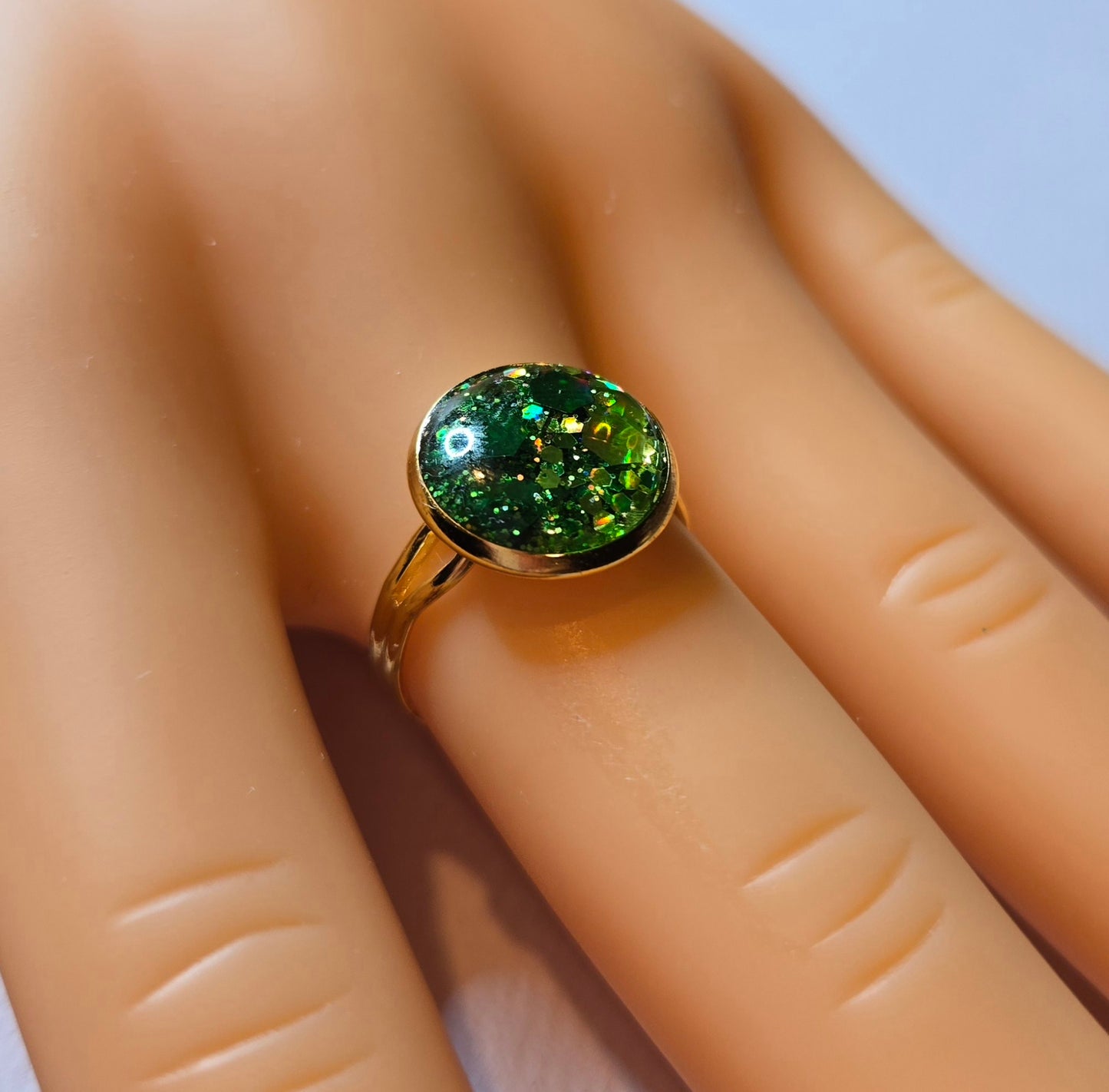 Green Resin Ring