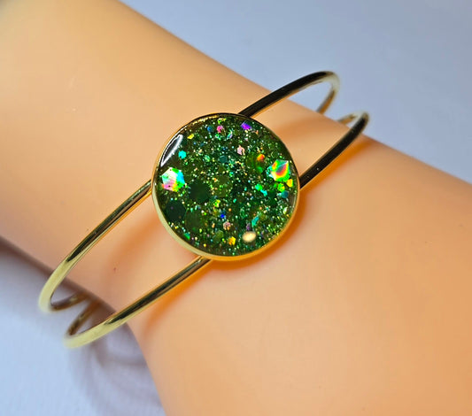 Green Resin Bracelet