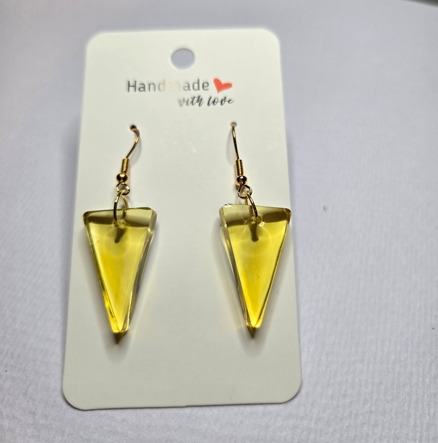 Yellow Resin Drop Earrings