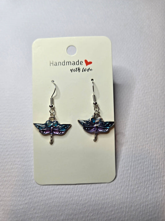 Dragonfly Resin Drop Earrings